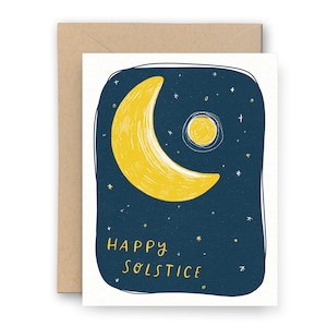 Happy Solstice Letterpress Card | Winter Solstice Card