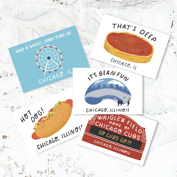 Chicago Postcard Set | 5 Postcards