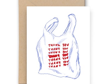 Thank You Thank You Thank You Bag Card