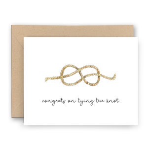 Herzlichen Glückwunsch zum Binden der Knot Hochzeitskarte