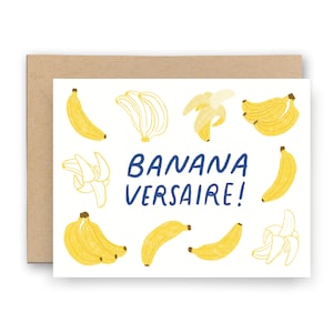 Tarjeta de cumpleaños Bananaversaire