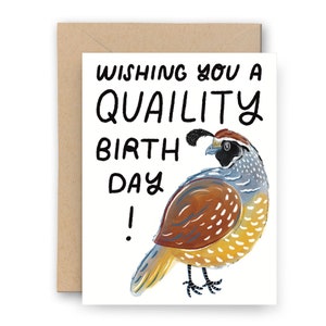 "Quaility Geburtstagskarte ""California Quail""."