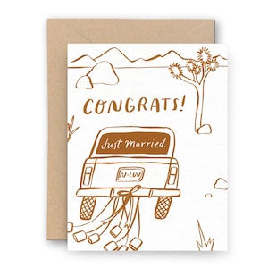 Joshua Tree Hochzeit | Letterpress Glückwunschkarte