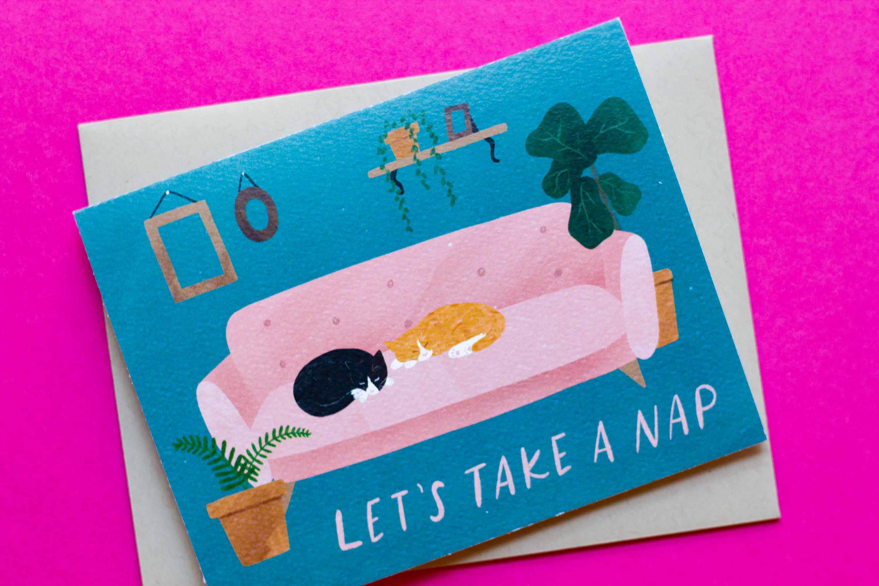 Let's Take A Nap Card Etsy