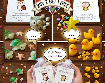 Buy 2 Get 1 Free Pocket Hug Positive Animal Gift Bag Love Set Cute Thinking of You Pun Card Emotional Support Desk Pet Cheer Up Best Friend