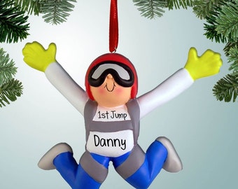 Skydiver - Male - Personalized Ornaments - Skydiving