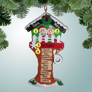Christmas Tree House Family Personalized Christmas Ornaments - Grandparents - Grandchildren - Personalized Free