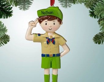 Boy Scout - Christmas Ornaments - Kids & Teens  - Free Shipping Eligible - Scouts - Camp - Troop - Personalized Gifts