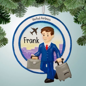 Waving Flight Attendant or Pilot - Male - Captain - 1st Mate - Traveling Businessman - Frequent Flyer - Airport - Airlines - Luggage