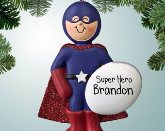 Superheld mit Schild - Personalisierte Ornamente - Lieblingscharaktere