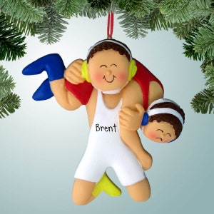 Over the Shoulder Wrestling - Braunes Haar - Personalisierte Verzierungen - Pin - Wrestler - Kostenlose Personalisierung