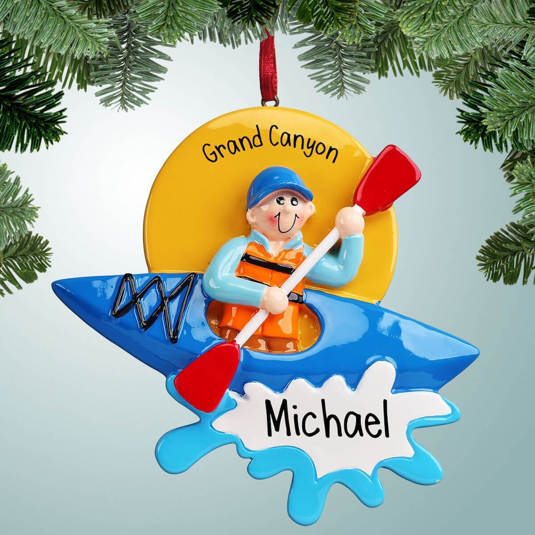 Rafting Christmas Ornament 