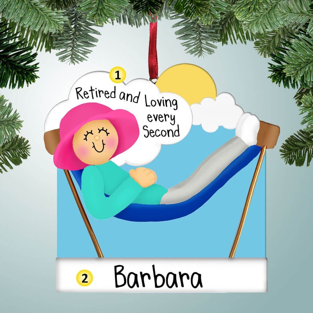 Personalized Hammock Christmas Ornament Female Relaxing on Etsy