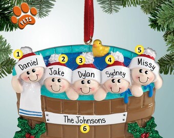 Hot Tub Family with Holly - 5 - Christmas Ornaments - Family of 5 hot tubbing - Optional Pets - vacation - spa - hot tubbers - therapy