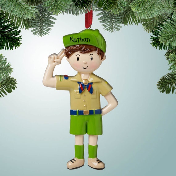 boy scout ornament