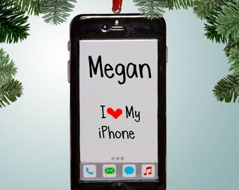 Schwarzes iPhone - Personalisierte Weihnachtsverzierungen - Handys Smartphones
