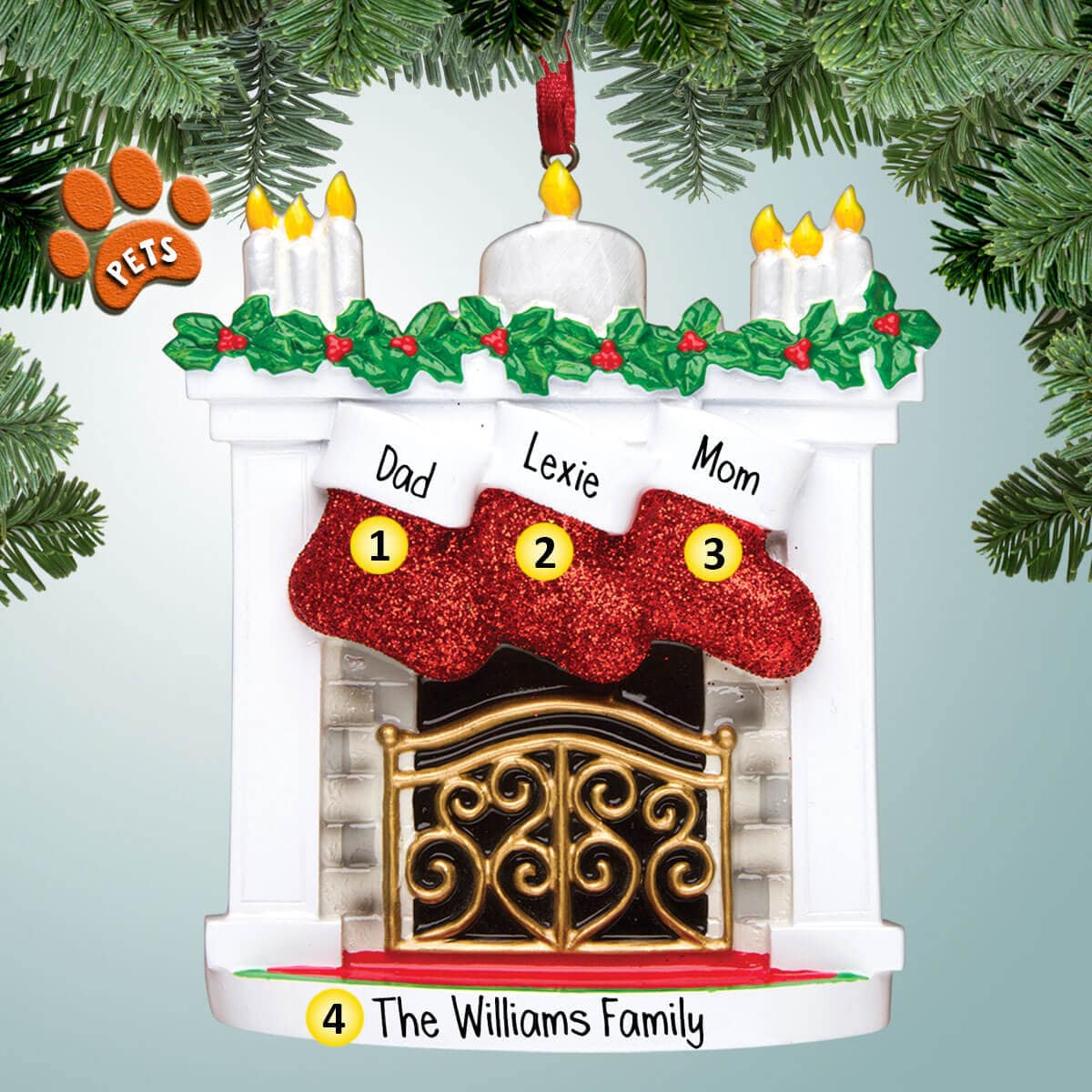 Calza Di Natale Grande Decorativa 38 Cm A Forma Di Gatto E Cane 3D, In Tessuto Non Tessuto, Per Camino E Albero