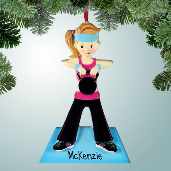 Crossfit Female Christmas Ornaments Fitness Exercise Etsy
