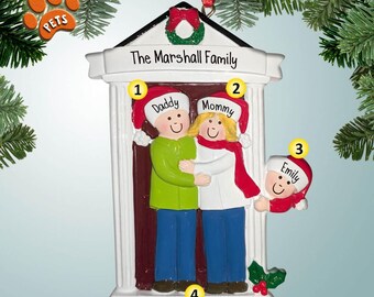 Family at Door with Wreath Blonde F - 3 - New Home - 1st House - Realtor - Bought Your First Home - Optional Pets - Perfect Handwriting