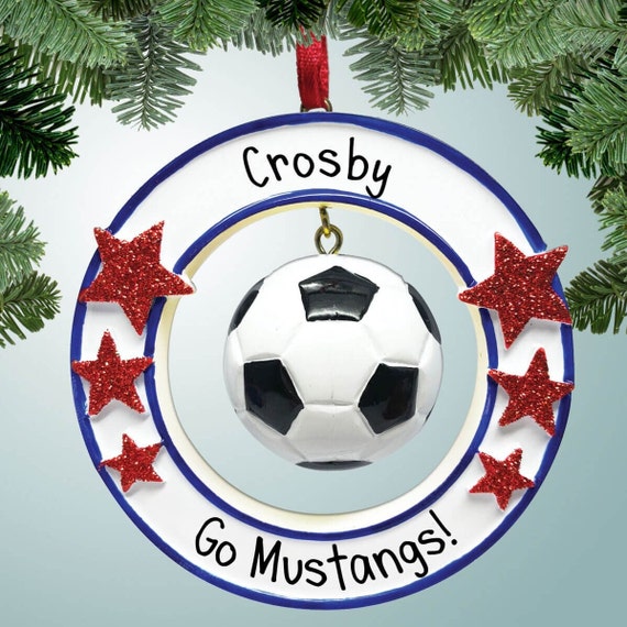 Ornamento natalizio personalizzato per calcio da appendere con