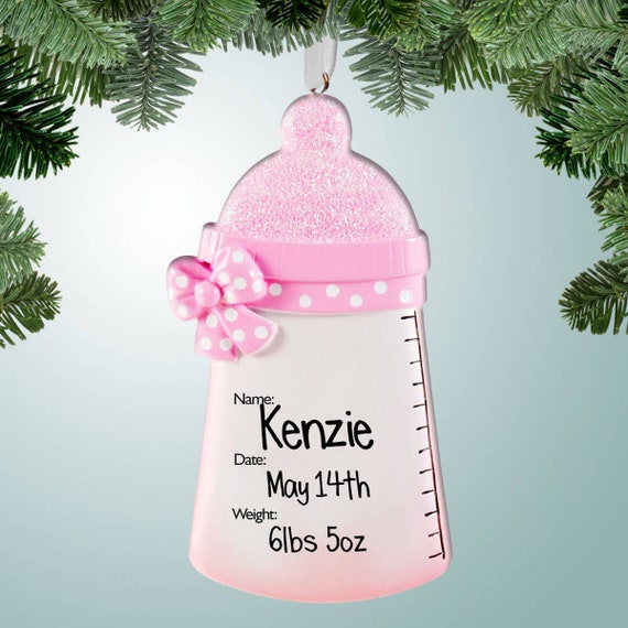 baby bottle christmas ornament