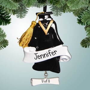 Abschlussrobe mit Banner - Schwarze Kappe und Kleid - College - Abiturient - Abschlussdiplom - Valedictorian - Bachelor-Abschluss - Meister