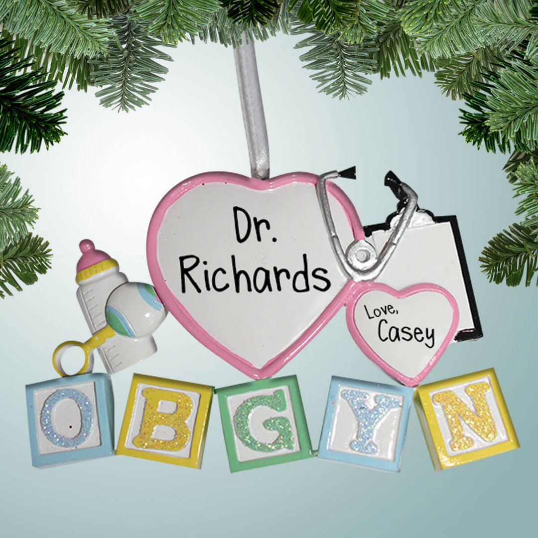OBGYN Blocks - Personalized Christmas Ornaments - Doctor - Nurse ...