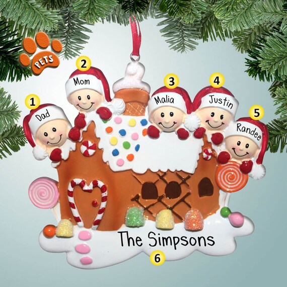 Family of five christmas ornament Clearance