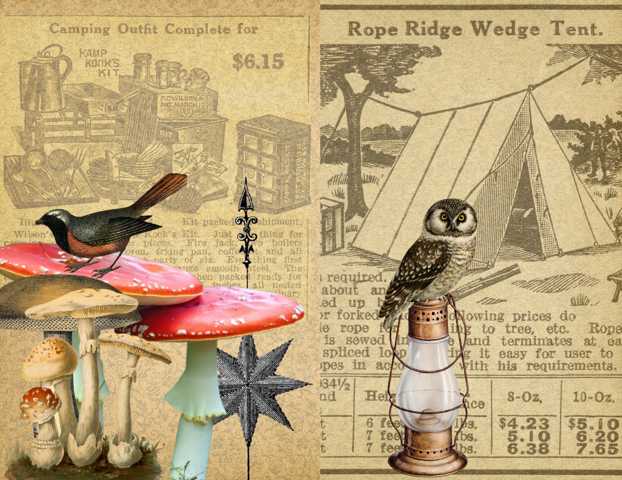 Men's Junk Journal Backgrounds 2 Collage Sheet Tear Sheet Journal Pages