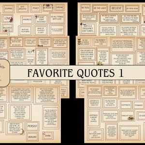 Favoriete citaten 1 Labels Woorden & zinnen Junk Journal Kalender Planner Card-Making Journal Art Journal Instant Download Digitaal afdrukbaar