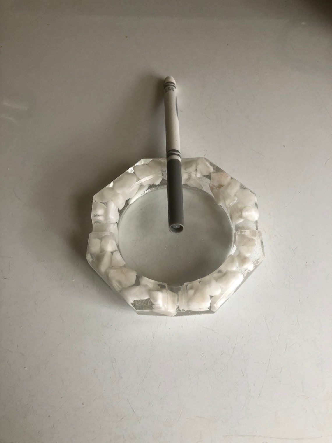 Resin Rock Filled Ashtray Etsy