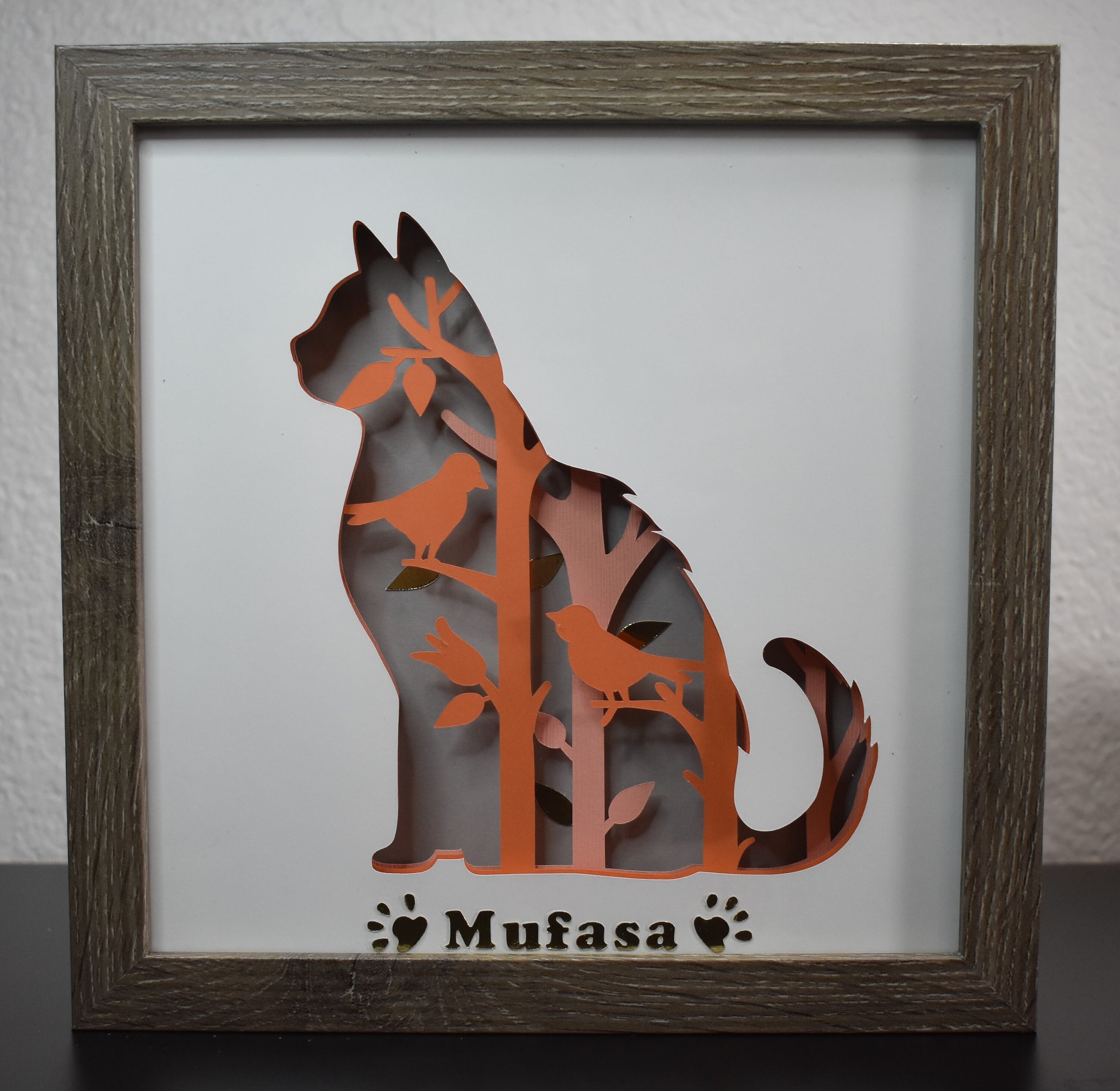 Pet Shadow Box Cat Shadow Box Pet Keepsake Pet Gift Custom Etsy