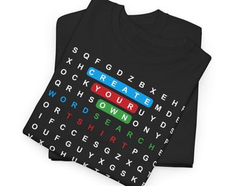 Custom \ Personalized Word Search T-Shirt