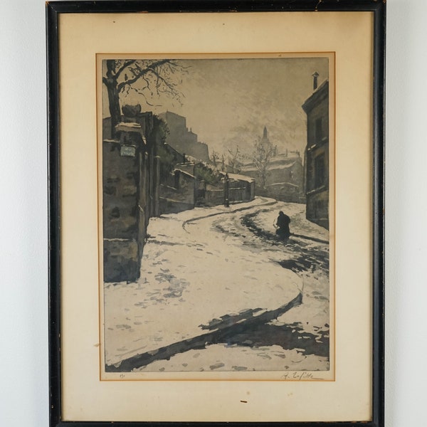 Signed Etching A. Lafitte (Manuel Robbe) , Alphonse Lafitte (1872-1936)