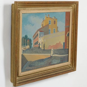 Original Signed Cityscape, Kenneth Stubbs 1907-1967 1952 image 3