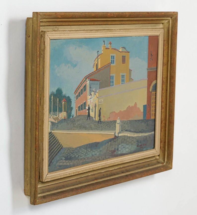 Original Signed Cityscape, Kenneth Stubbs 1907-1967 1952 image 3