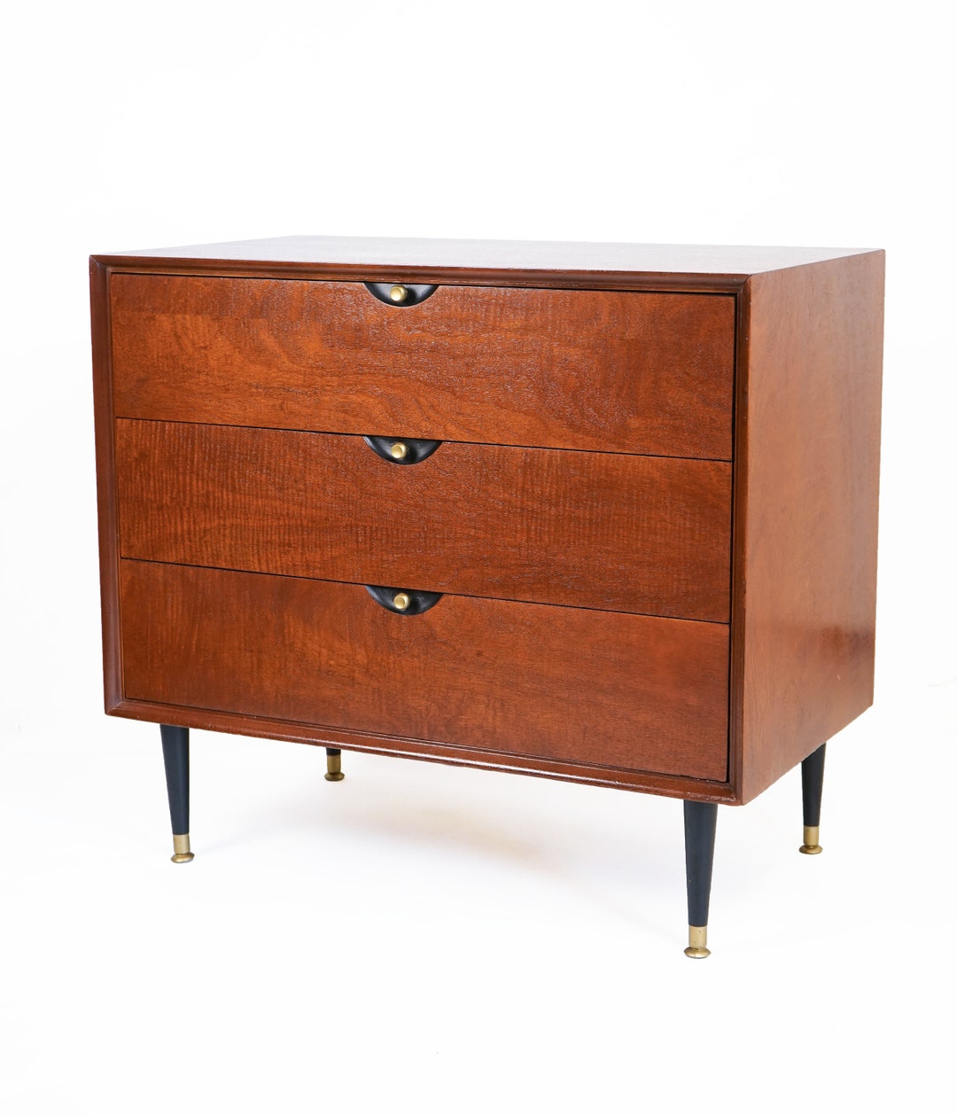 Petite Three Drawer American Dresser in Figured Mahogany Etsy