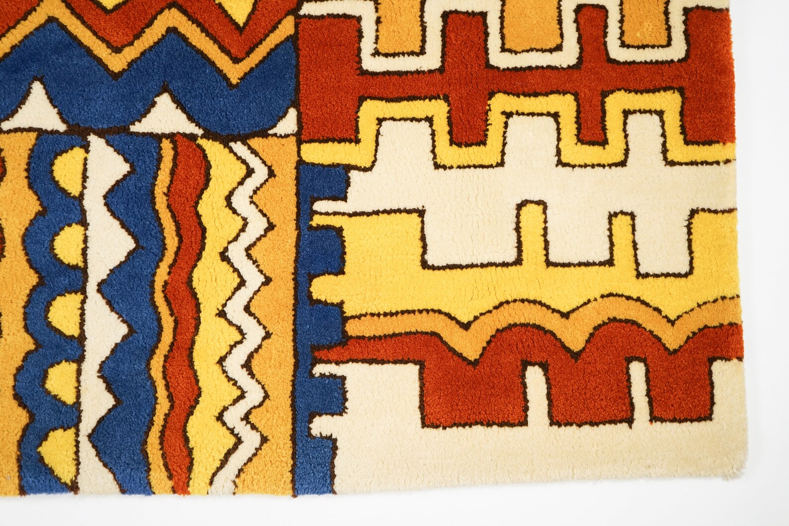 Incredible Vintage Edward Fields Ca. 1971 Geometric Psychedelic Rug Etsy