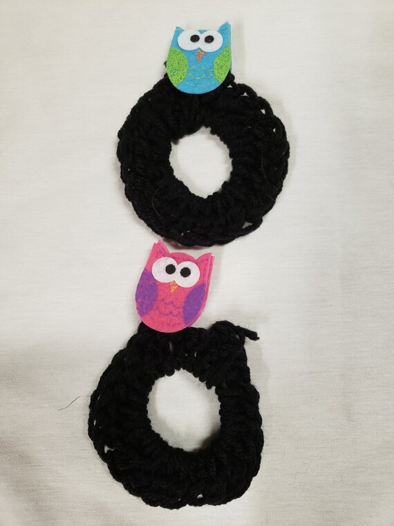 Crocheted Hair Tie Little Girl Ponytail Holder Crocheted Set Etsy