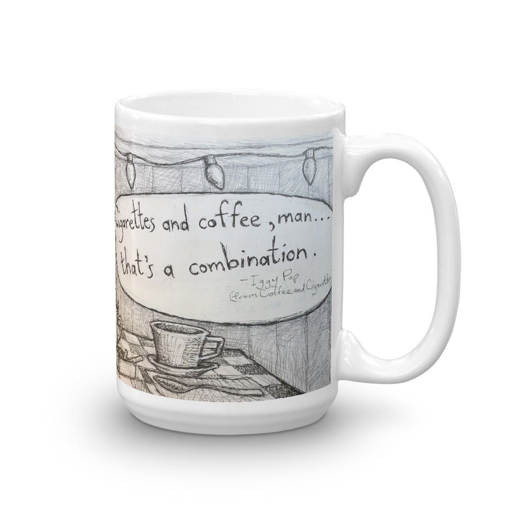 Iggy Pop from Coffee and Cigarettes Mug Etsy