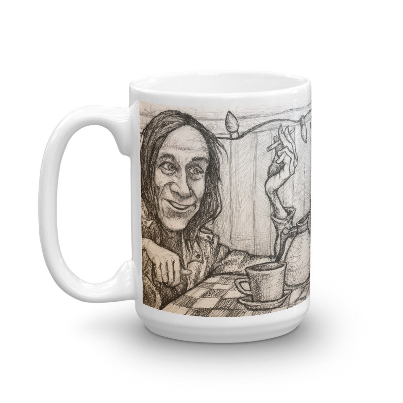 Iggy Pop from Coffee and Cigarettes Mug Etsy