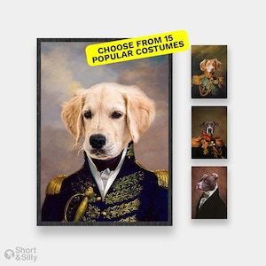 Custom Royal Pet Portrait, Renaissance Pet Portrait, Historical Pet Portrait, Birthday Gift, Dog Art Regal Pet Portrait, Custom Pet Portrait