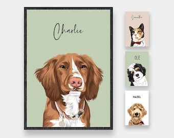 Animal Portraits | Custom Pet Portrait | Perfect Gift for Pet Lovers