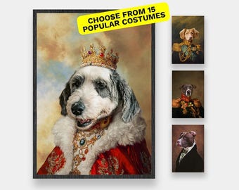 Renaissance Pet Portrait, Royal Pet Portrait, Historical Pet Portrait, Regal Pet Portrait, Custom Pet Portrait FAST PROCESSING