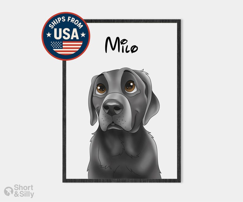 Cartoon Pet Portrait | Custom Cartoon Pet Portrait | Cat & Dog Portrait From Photo | Pet Cartoon Style | Custom Cat Gift image 1