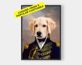 Custom Dog Portrait, Pet Portrait Royal, Historical Pet Portrait, Funny Pet Lover Gift, Royal Pet Portraits, Renaissance Dog Portrait