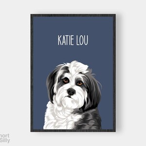 Ritratto personalizzato di cane / Ritratto di cane personalizzato / Regalo artistico personalizzato per cani