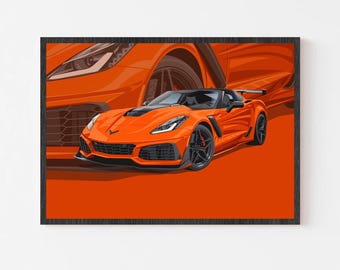 Custom Car Portrait, Personalised Car Portrait, Gift for Car Lover, Fathers Day Gift, Gift for Him, Custom Car Sketch, Sports Car Portrait