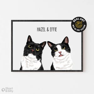 Cat Portrait, Custom Cat Portrait, Cat Lover Gift, Cat Painting, Portrait From Photo, Cat Print, Custom Cat Painting, FAST PROCESSING