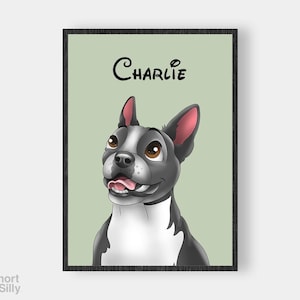 Cartoon Pet Portrait | Custom Cartoon Pet Portrait | Cat & Dog Portrait From Photo | Pet Cartoon Style | Custom Cat Gift image 4